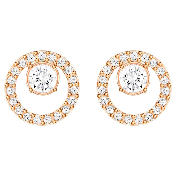 Swarovski Creativity Rose Gold Plated Circle Earrings