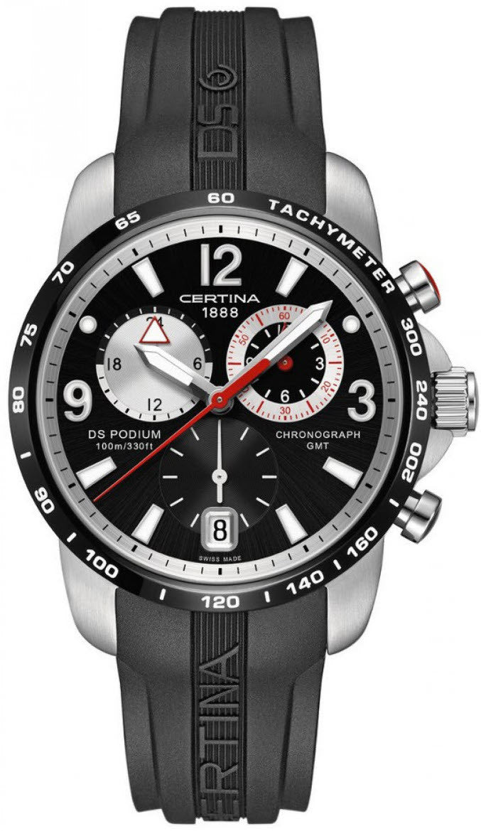 Certina Watch DS Podium Big Size Chrono GMT Quartz - Black