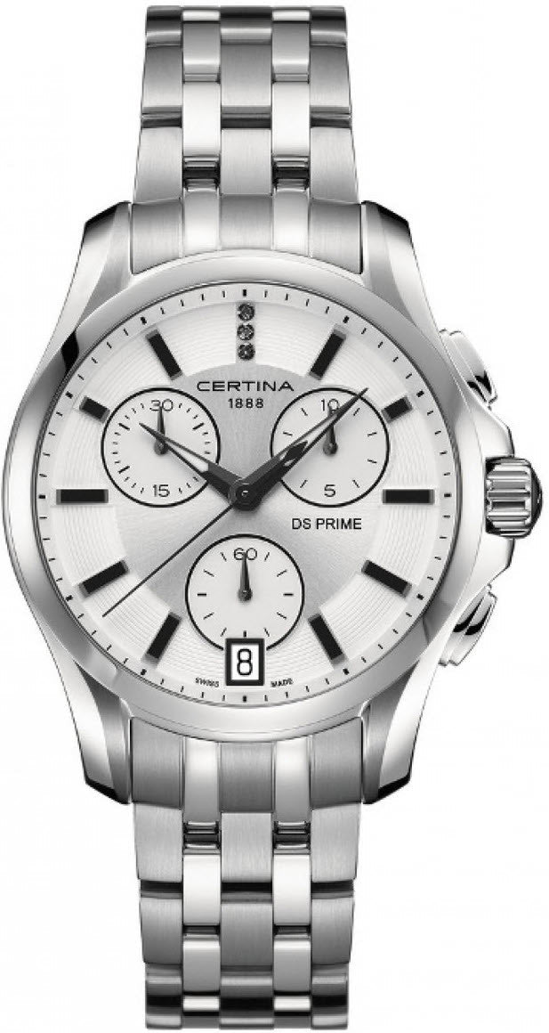 Certina Watch DS Prime Lady Round Chrono Quartz - Silver