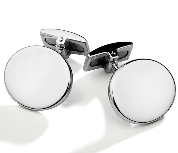 Hoxton Sterling Silver Oval Cufflinks