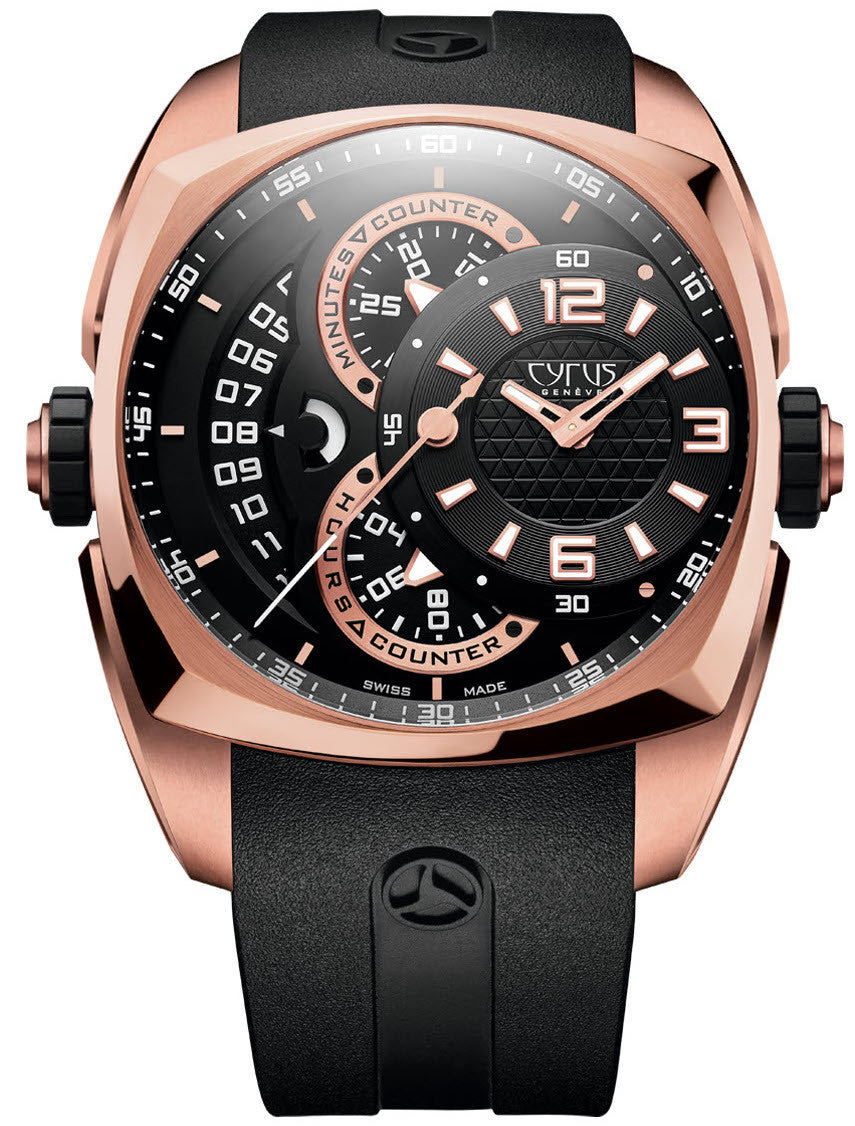 Cyrus Watch Klepcys Chronograph Rose Gold Limited Edition - Black