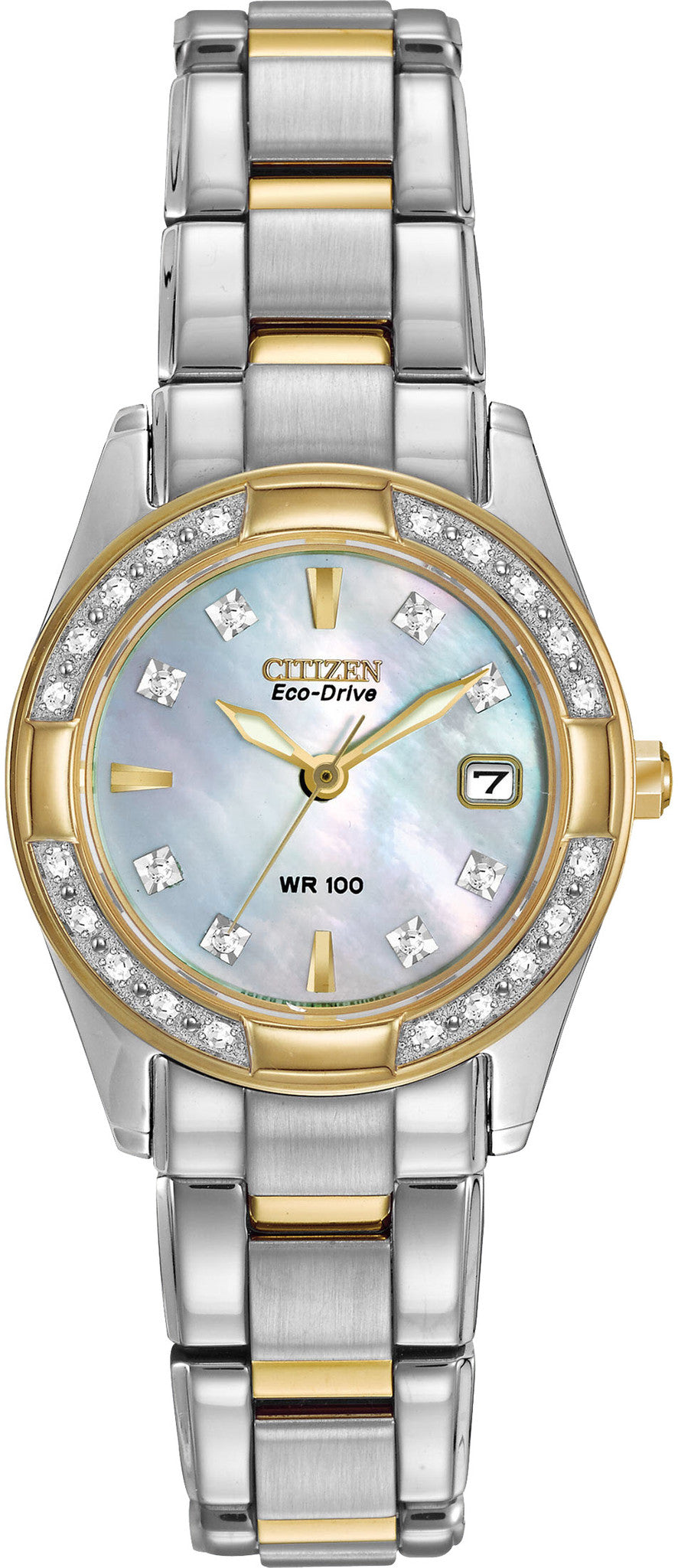 Citizen Watch Regent Diamond Eco Drive Ladies - White