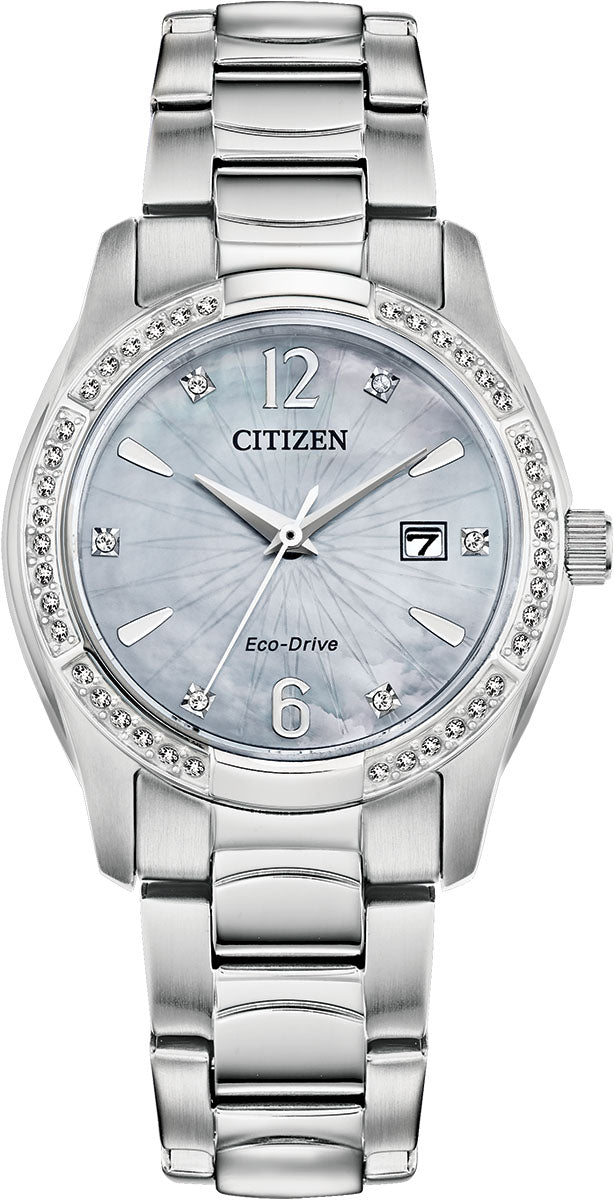 Citizen Watch Silhouette Crystal Eco Drive Ladies - Grey