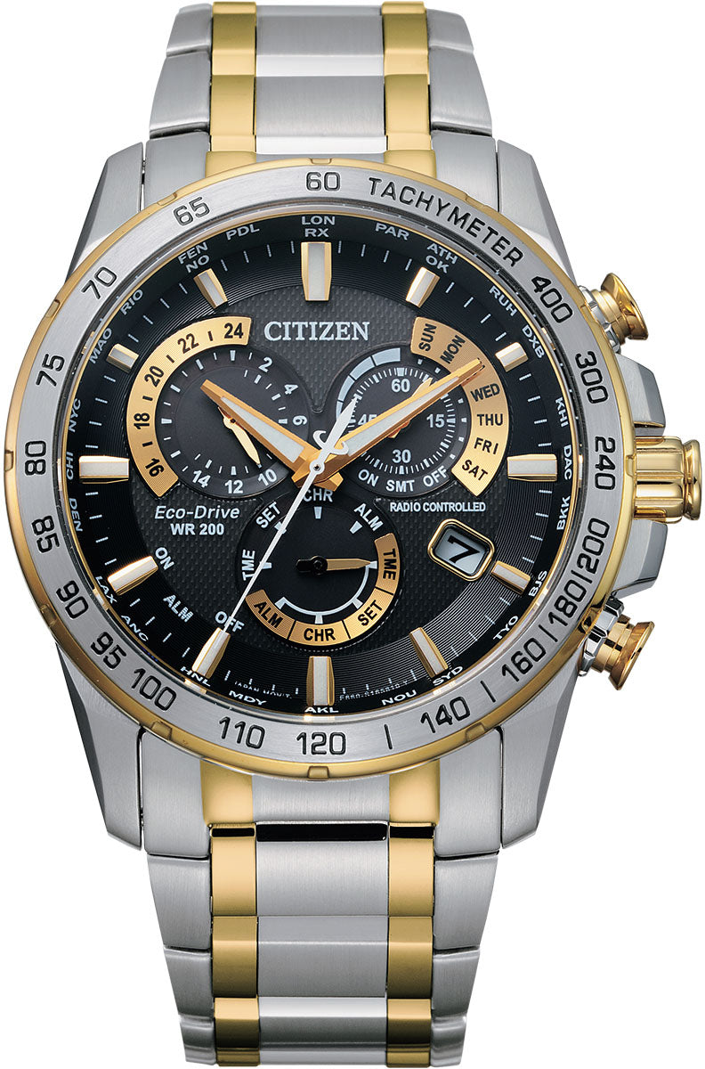 Citizen Watch Promaster Perpetual Chrono A-T Eco Drive Mens - Black
