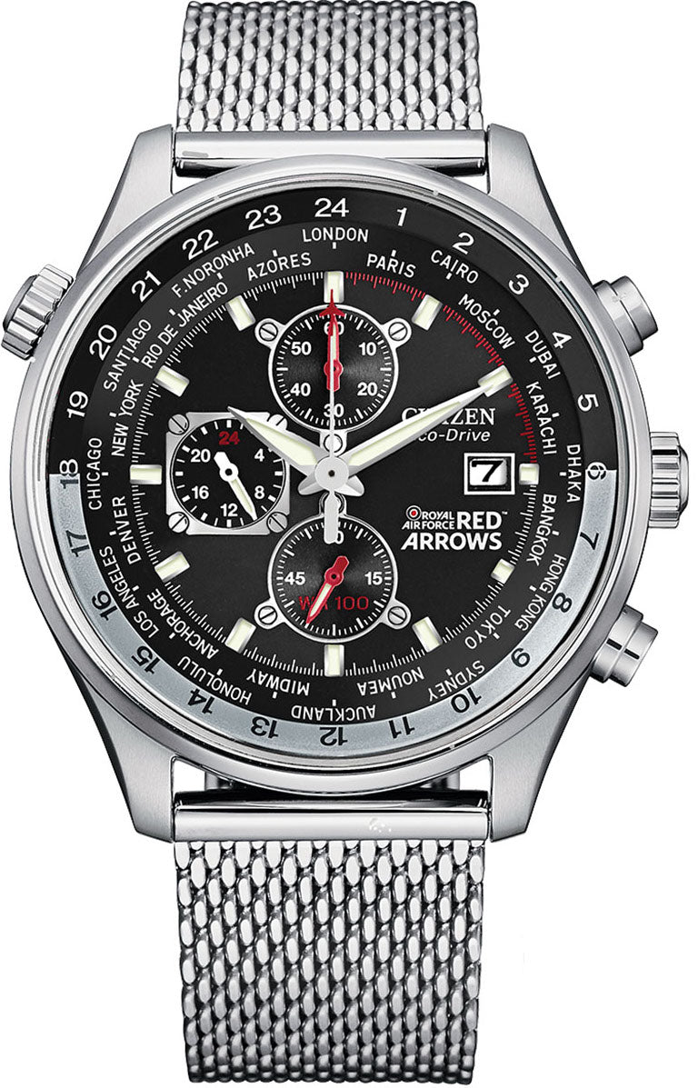 Citizen Watch Red Arrows Chronograph Eco Drive Mens - Black