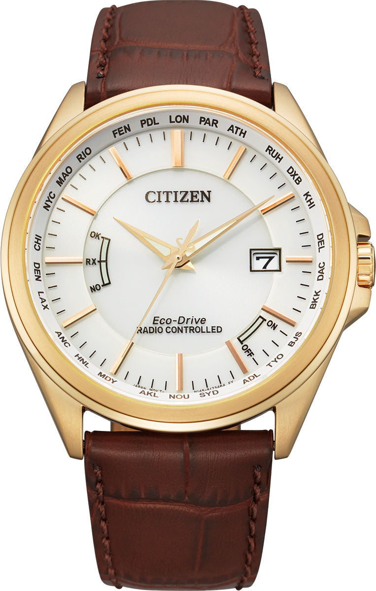 Citizen Watch World Time A.T Eco Drive Mens - White