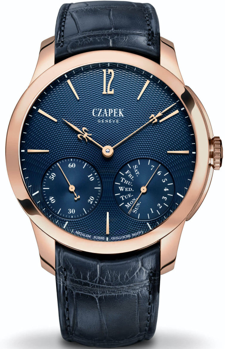 Czapek Watch Quai Des Bergues Gold Royal Blue Limited Edition - Blue