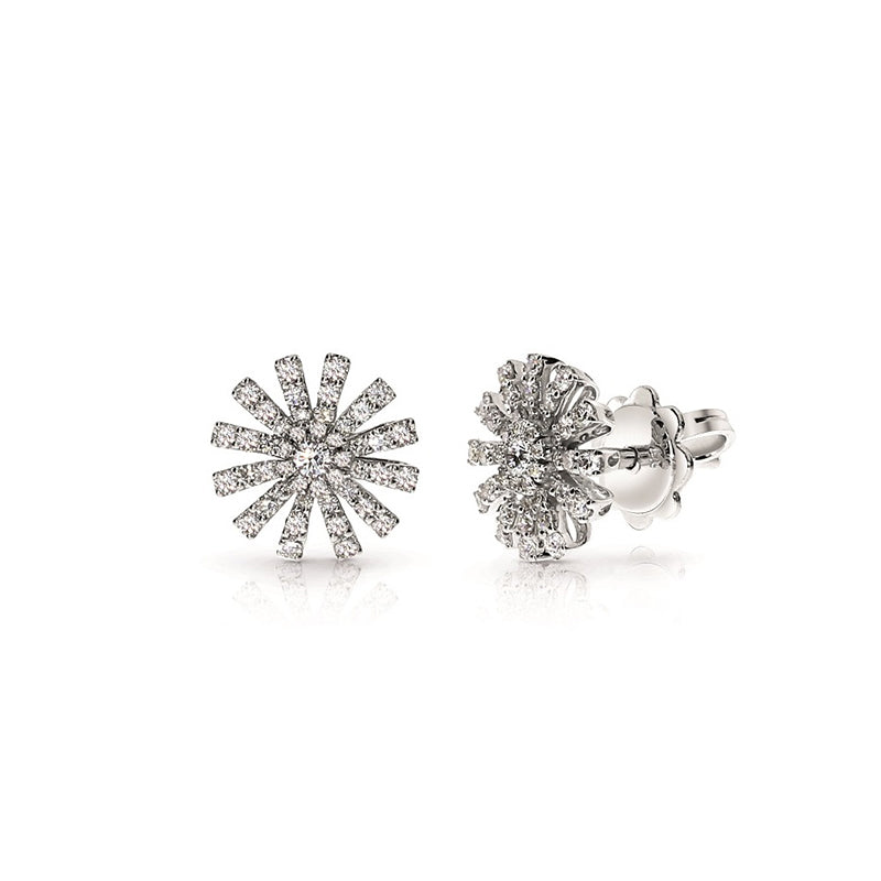 Damiani Margherita 18ct White Gold 0.51ct Diamond Stud Earrings - Gold