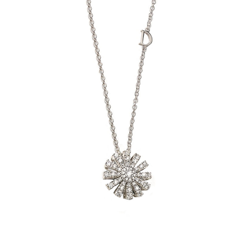 Damiani Margherita 18ct White Gold 0.65ct Diamond Necklace - Gold