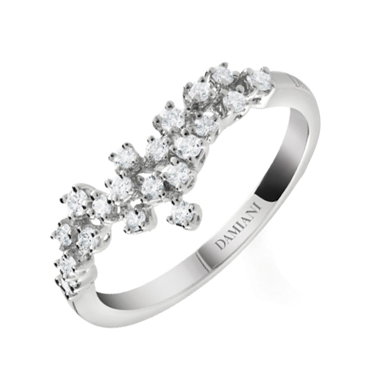 Damiani Mimosa 18ct White Gold 0.42ct Diamond Ring - O.5 (15)