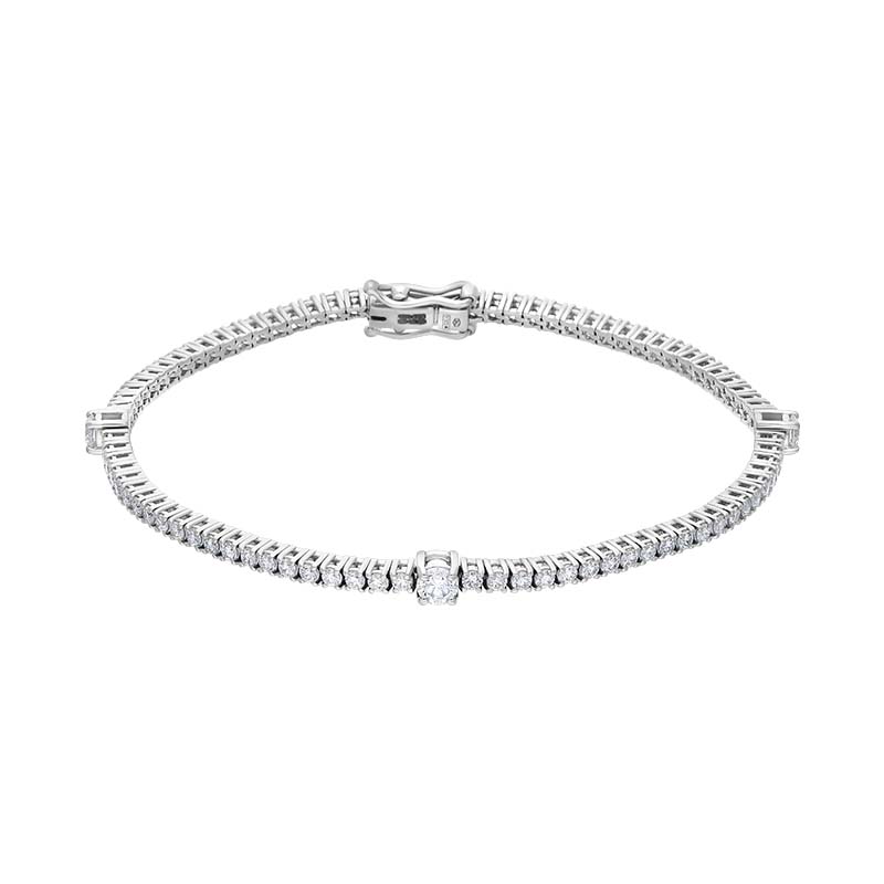 Damiani Notte Di San Lorenzo 18ct White Gold 1.87ct Diamond Tennis Bracelet D - Gold