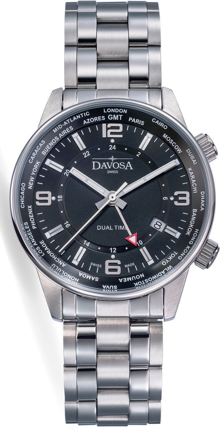 Davosa Watch Vireo Dual Time - Black