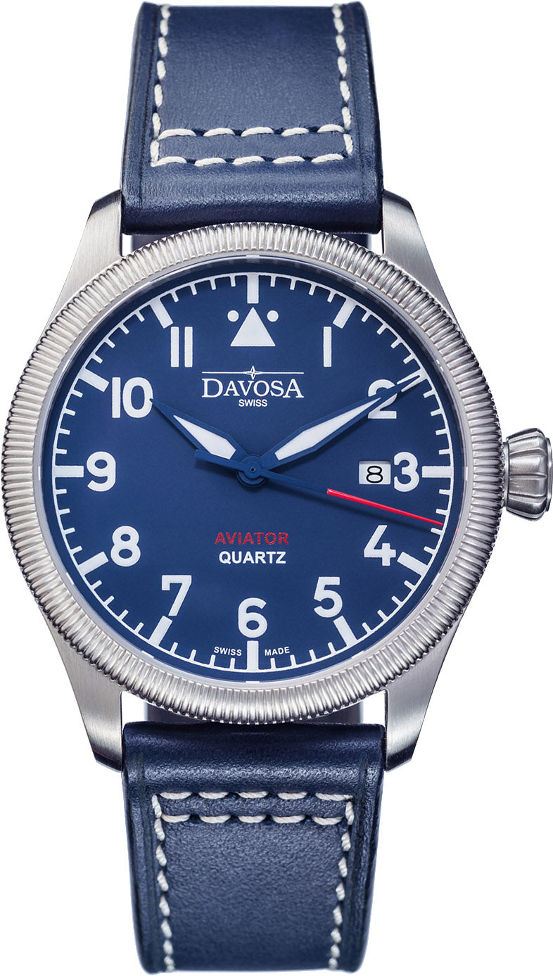 Davosa Watch Aviator Quartz Blue - Blue