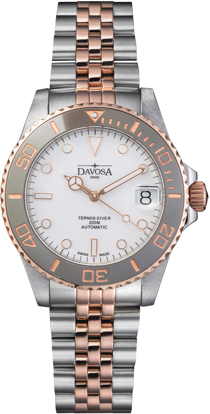 Davosa Watch Ternos Medium Automatic Bicolour - White