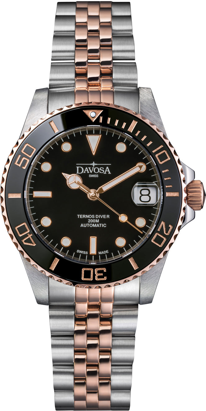 Davosa Watch Ternos Medium Automatic Bicolour - Black