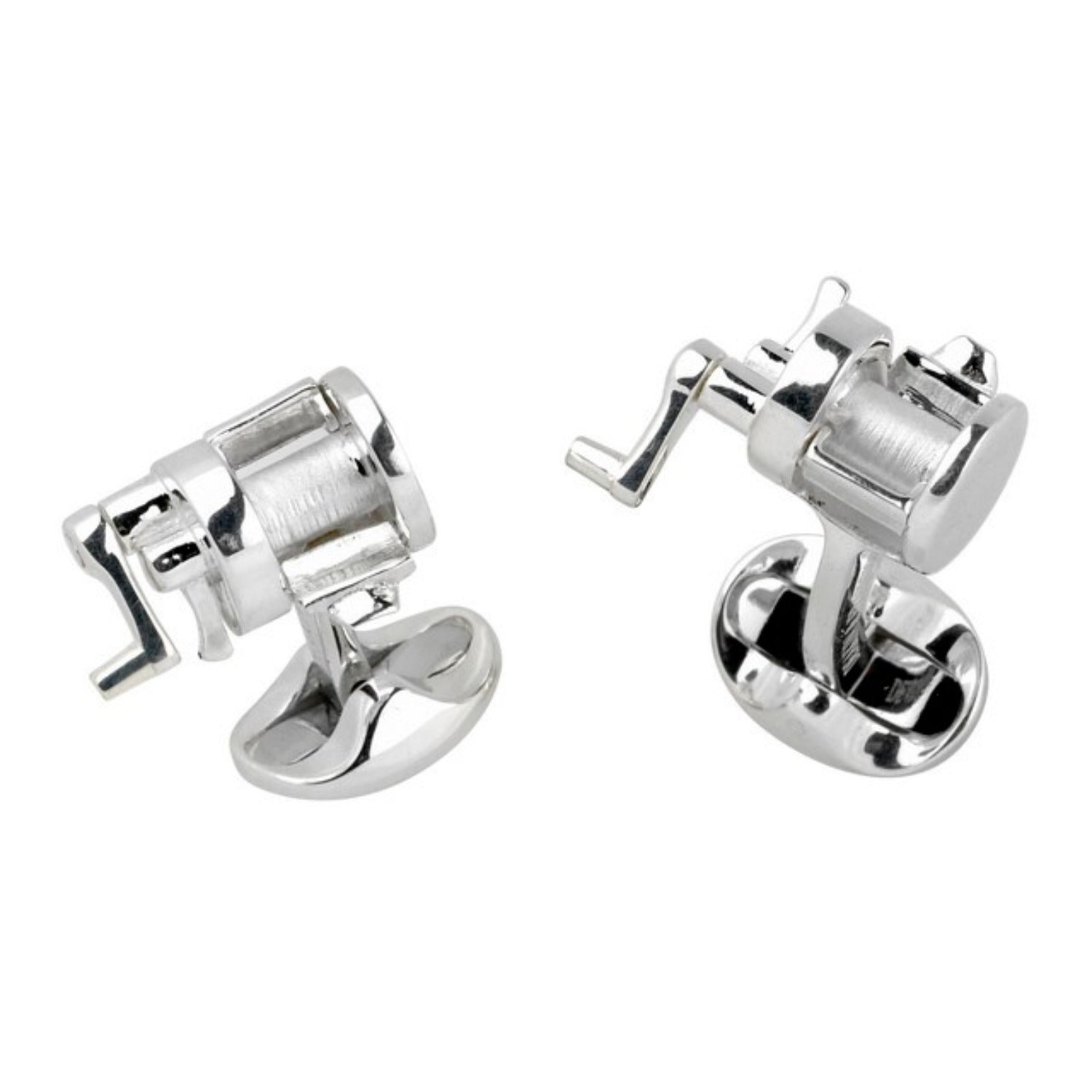 Deakin & Francis Sterling Silver Deep Sea Fishing Reel Cufflinks