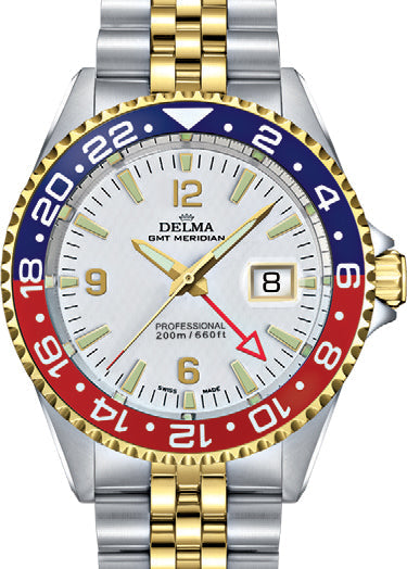 Delma Watch Santiago GMT Bi-Colour - Silver