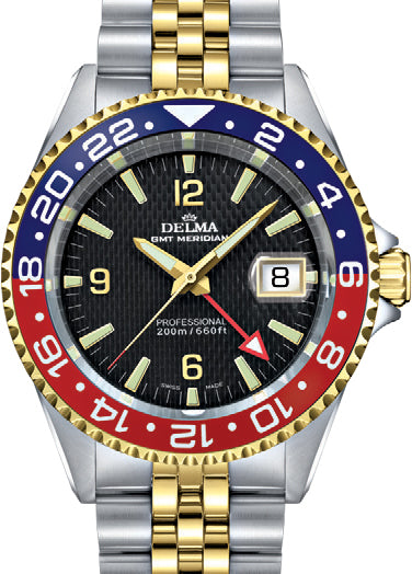 Delma Watch Santiago GMT Bi-Colour - Black