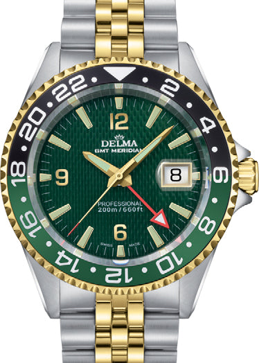 Delma Watch Santiago GMT Bi-Colour - Green