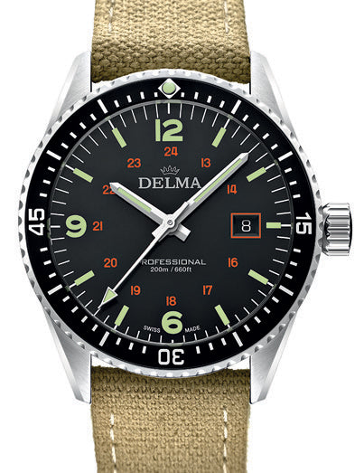 Delma Watch Cayman Field Quartz - Black