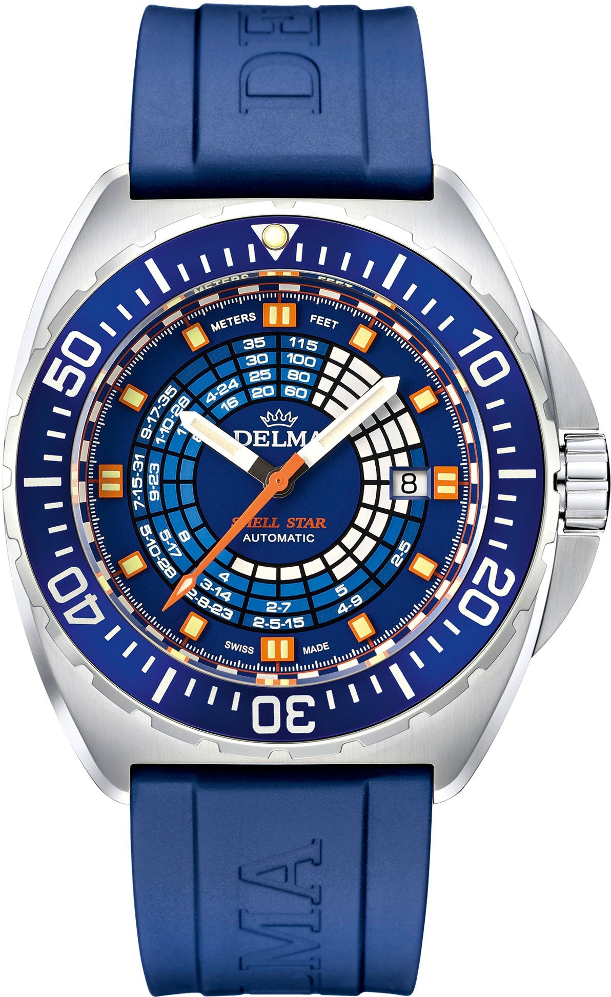 Delma Watch Shell Star Decompression Timer Blue - Blue