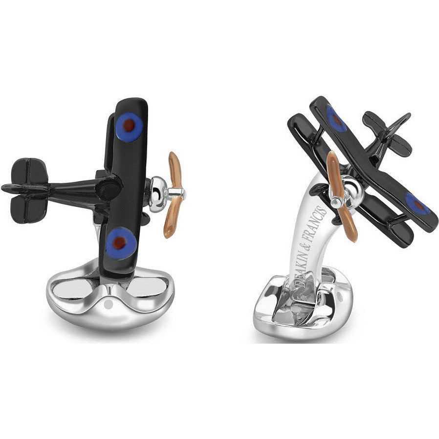 Deakin & Francis Cufflinks Bi Plane - Black