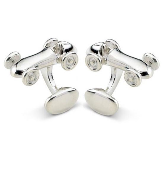 Deakin & Francis Cufflinks Sterling Silver Vintage Racing Car - Silver