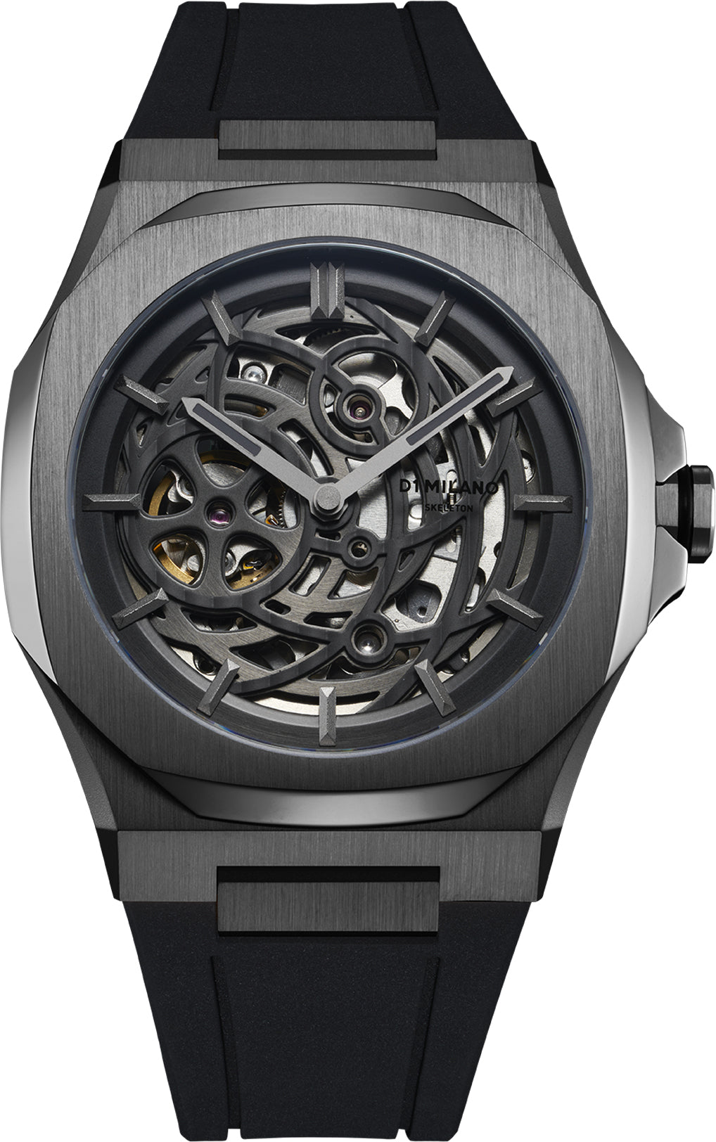 D1 Milano Watch Skeleton Gun Metal