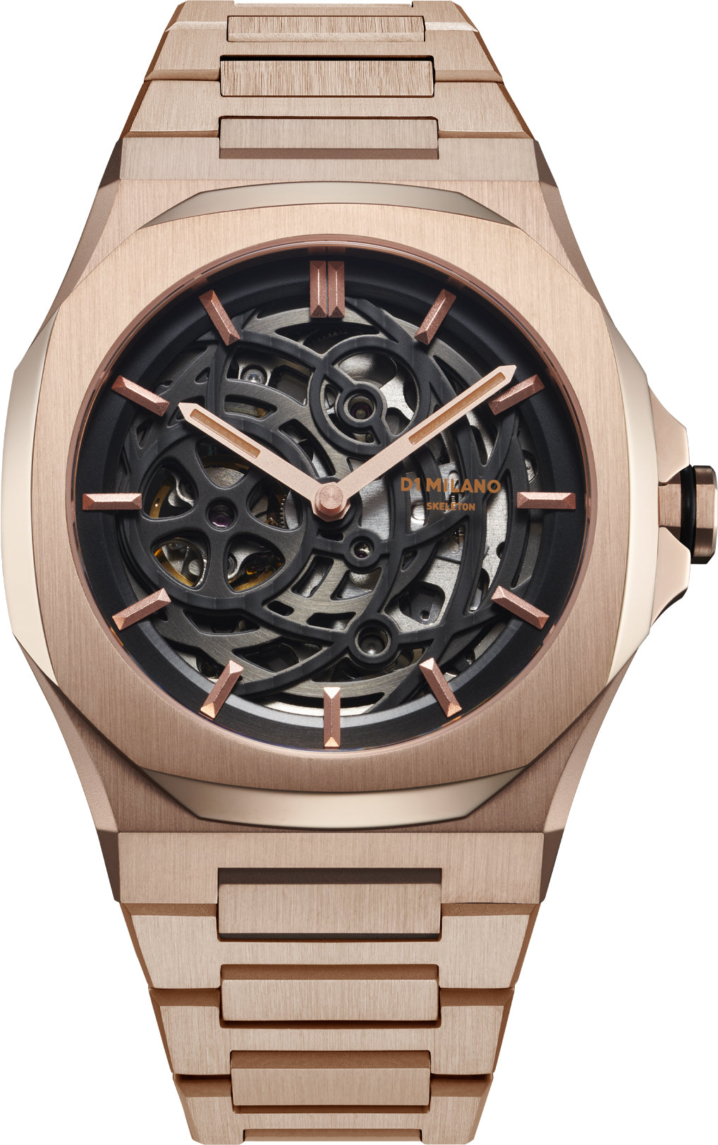 D1 Milano Watch Skeleton Rose Gold