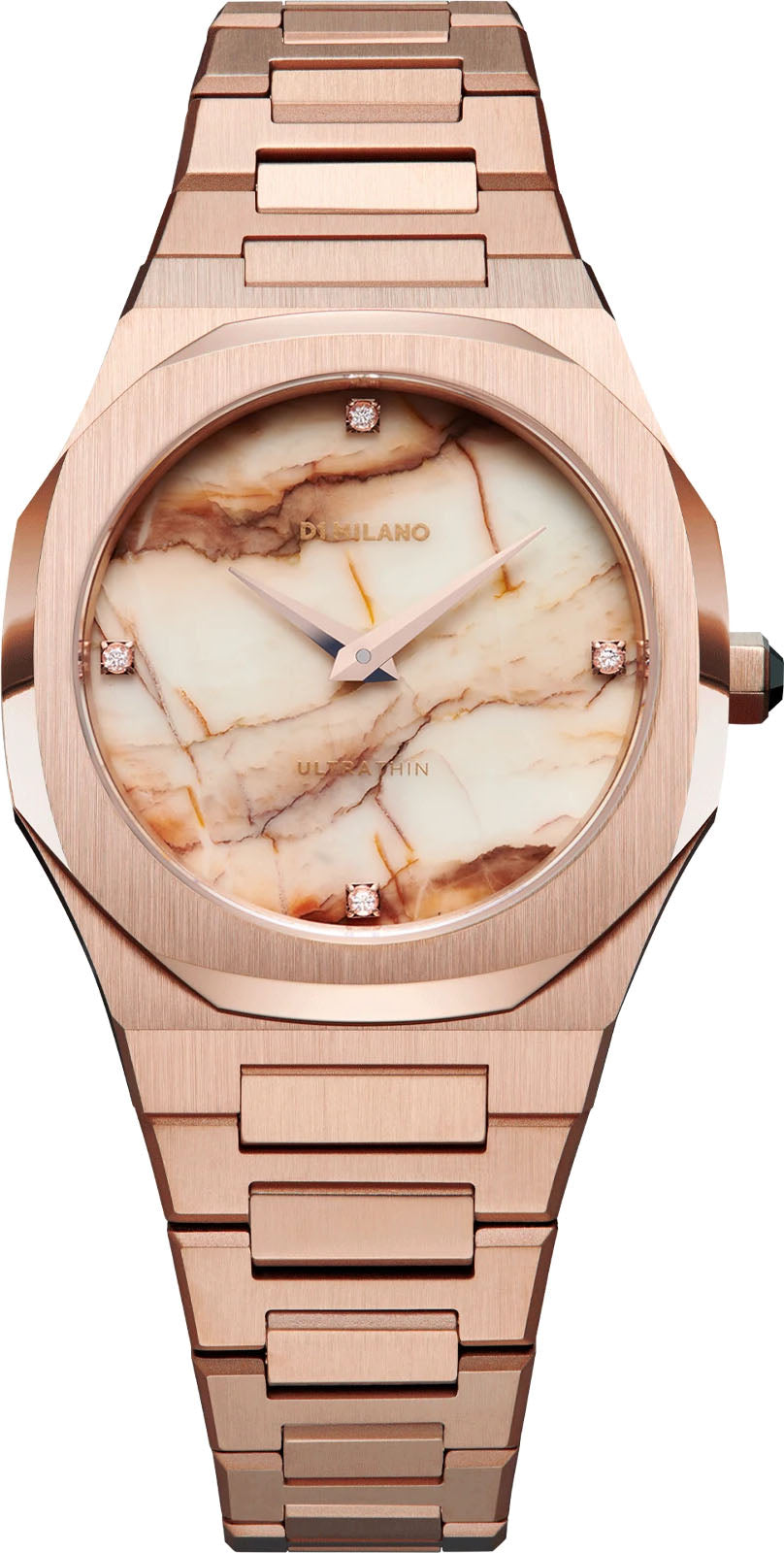 D1 Milano Watch Ultra Thin Marble Rose - Pink