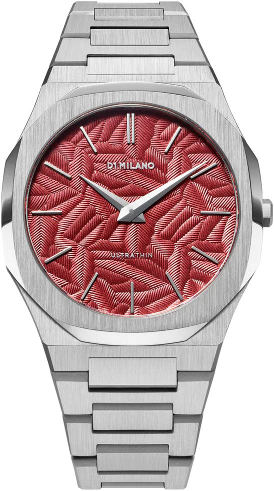 D1 Milano Watch Ultra Thin Barn Red