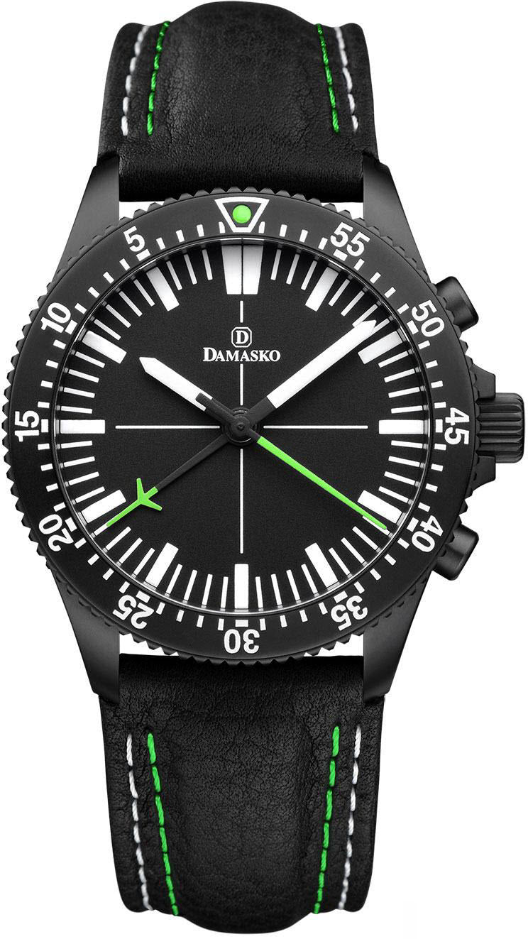 Damasko Watch DC80 Black Leather Pin - Black