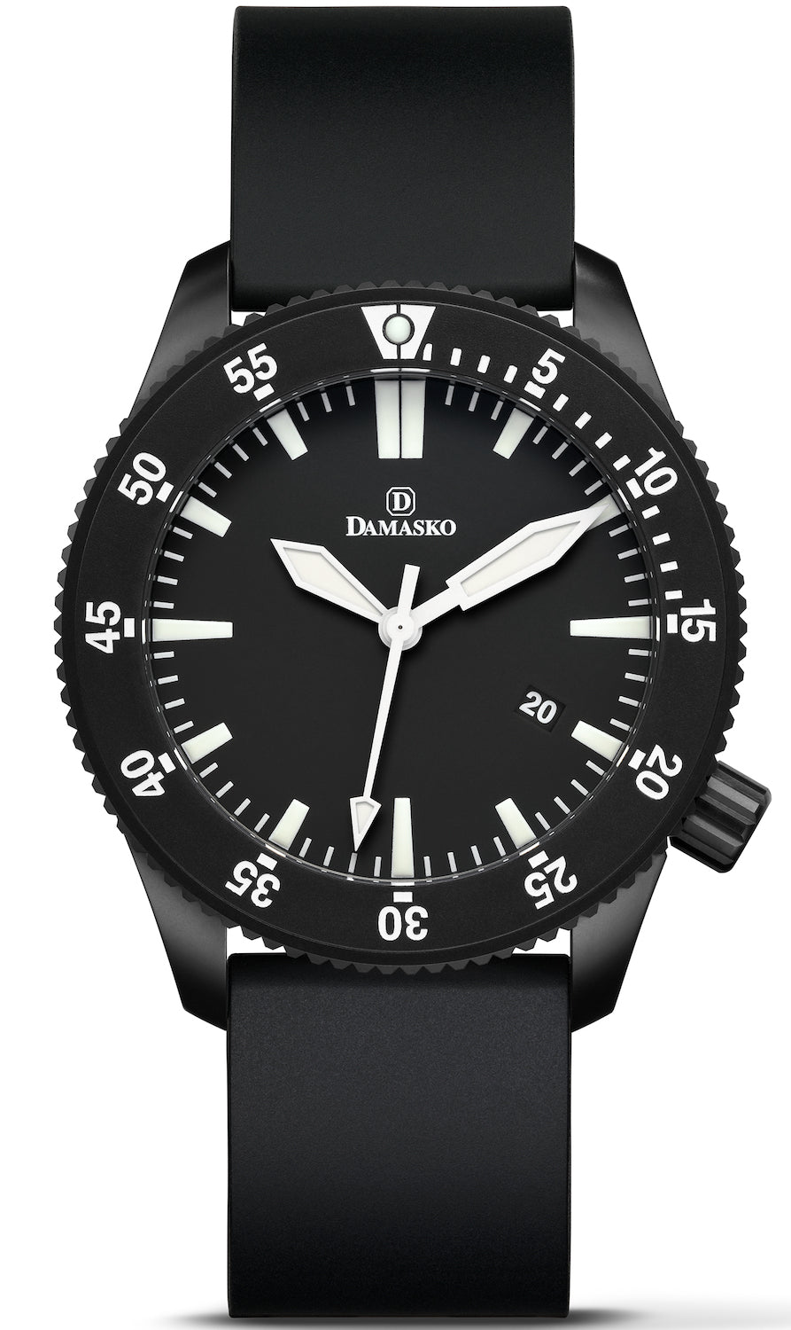 Damasko Watch DSub50 Rubber Sport Deployment Buckle - Black