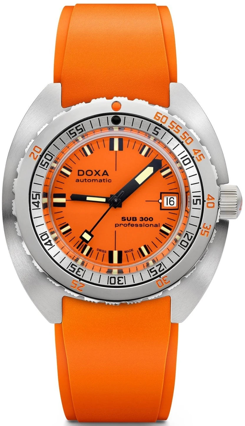 Doxa Watch SUB 300 COSC Professional Rubber - Orange