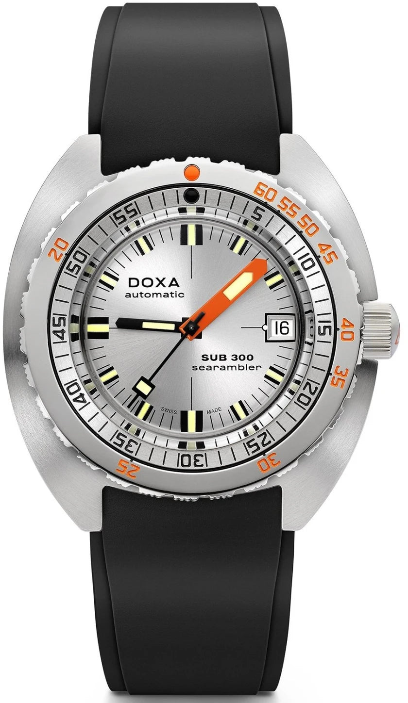 Doxa Watch SUB 300 COSC Searambler Rubber - Silver