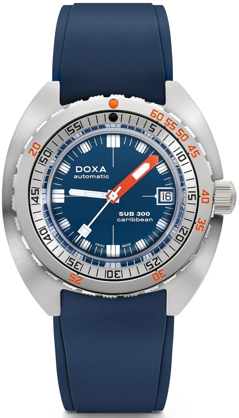 Doxa Watch SUB 300 COSC Caribbean Rubber - Blue