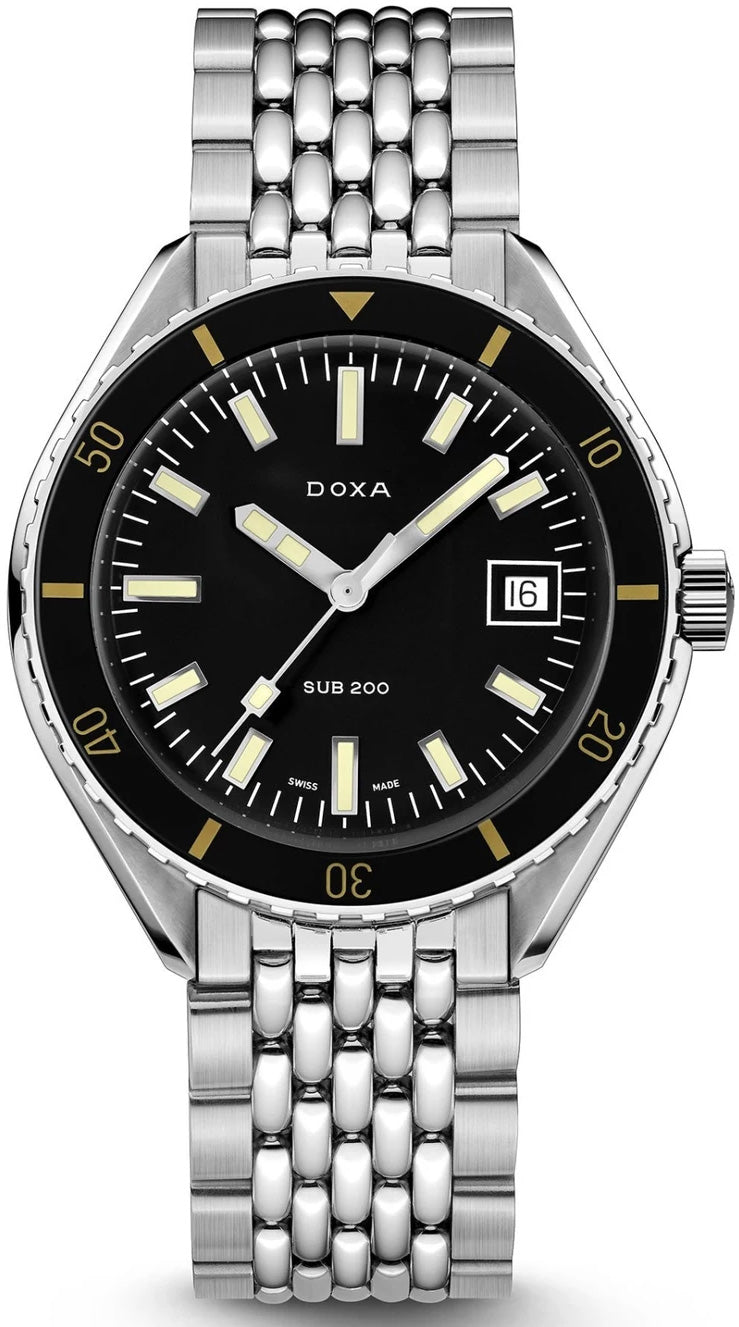 Doxa Watch Sub 200 Sharkhunter Bracelet - Black