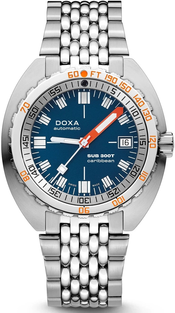 Doxa Watch SUB 300T Caribbean Bracelet - Blue