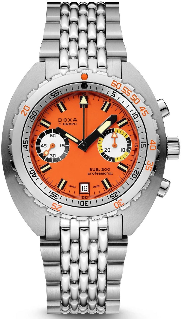 Doxa Watch SUB 200 T.GRAPH Professional Limited Edition Bracelet - Orange