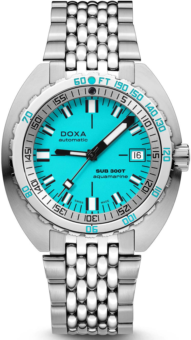 Doxa Watch Sub 300T Aquamarine Bracelet - Blue