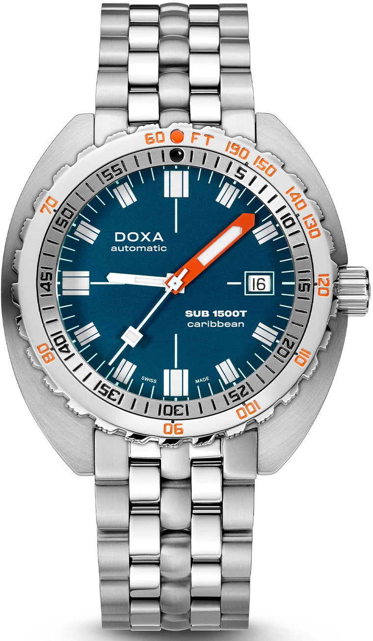 Doxa Watch SUB 1500T Caribbean Bracelet - Blue