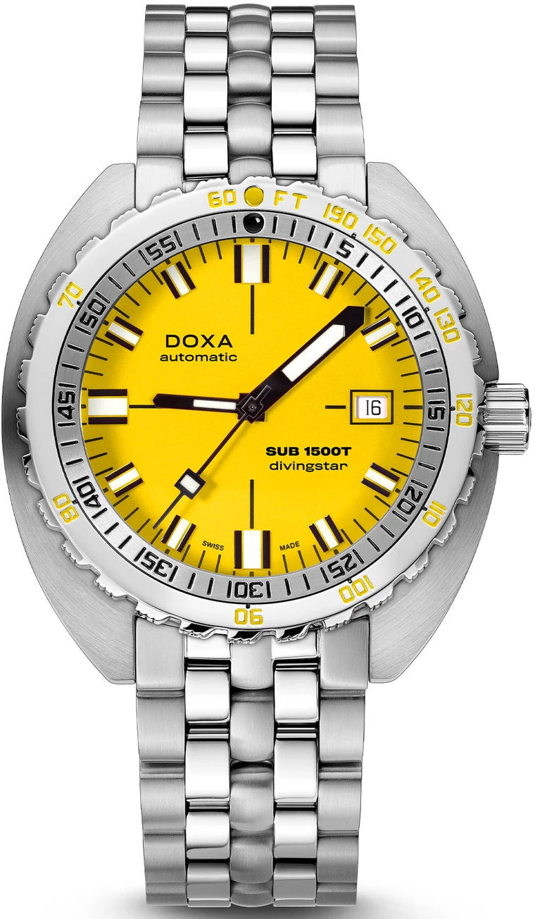 Doxa Watch SUB 1500T Divingstar Bracelet - Yellow