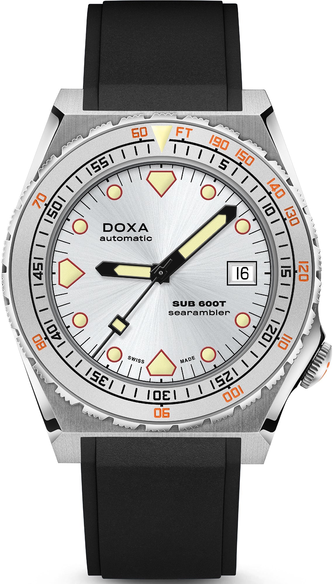 Doxa Watch SUB 600T Searambler Rubber - Grey
