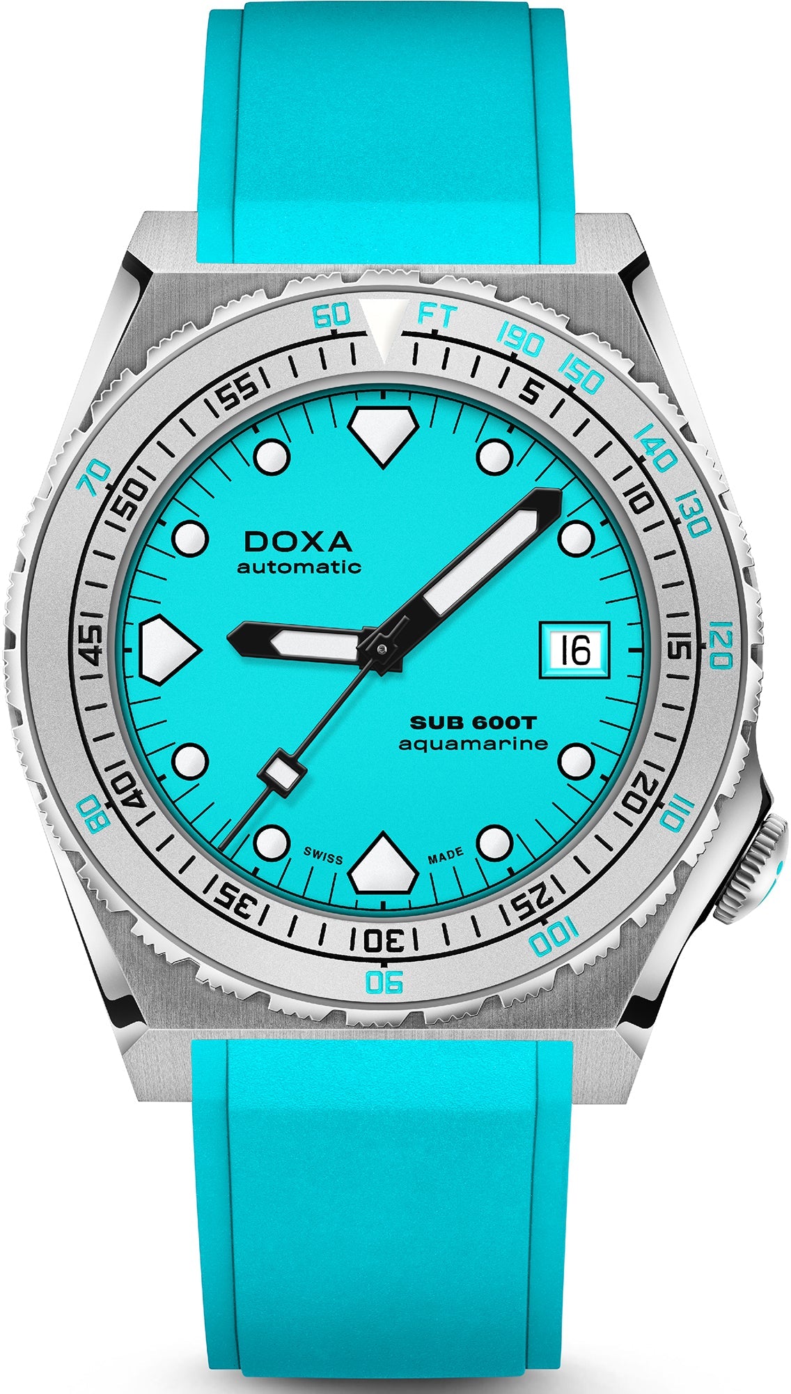 Doxa Watch SUB 600T Aquamarine Rubber - Blue