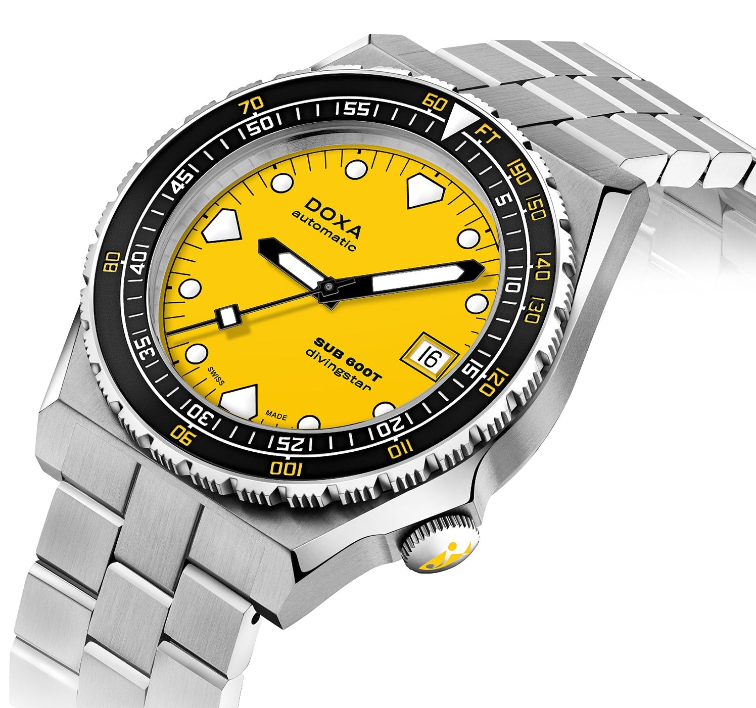 Doxa Watch SUB 600T Divingstar Bracelet - Yellow