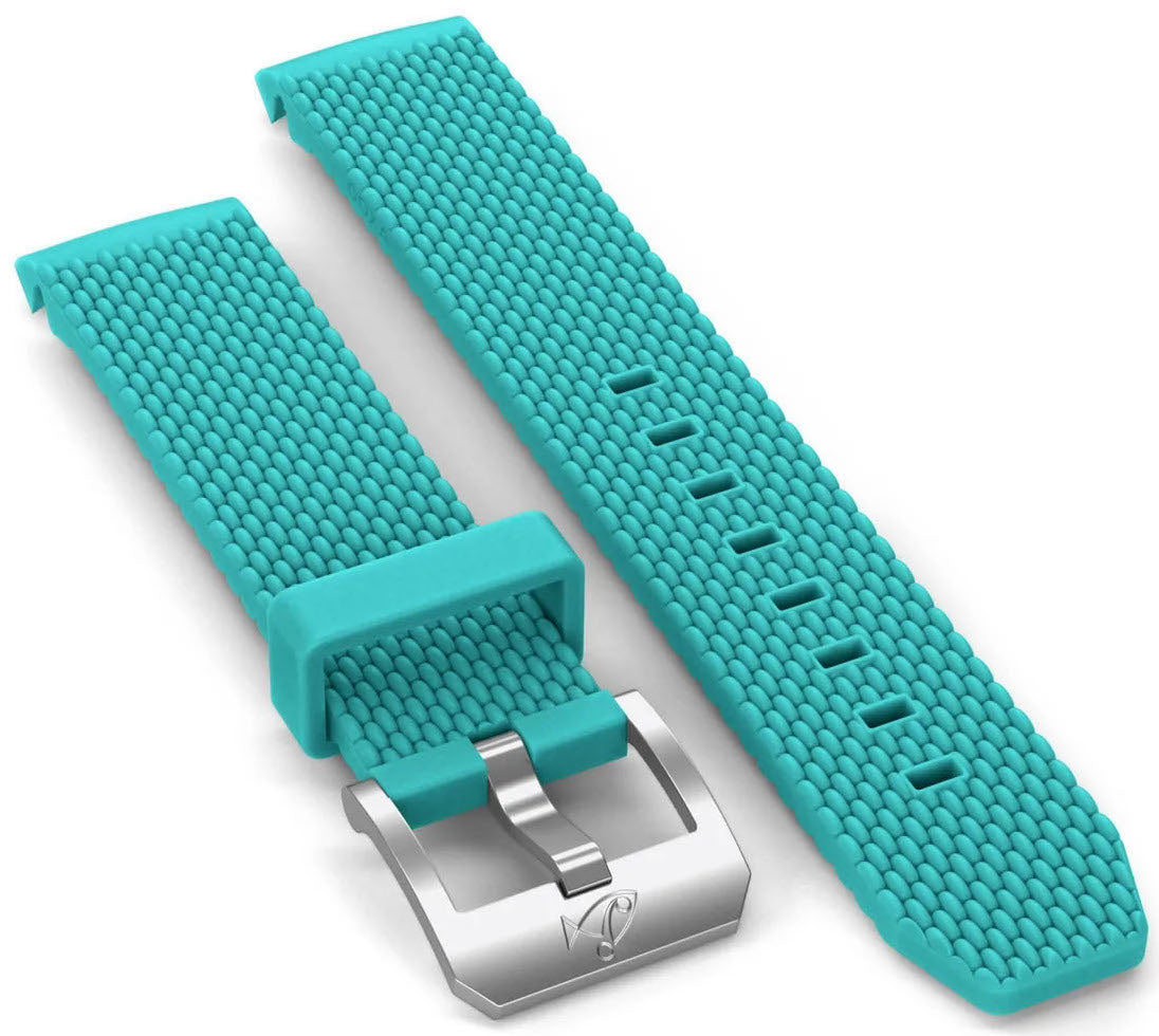 Doxa Strap SUB 200 Rubber Turquoise With Buckle - Turquoise