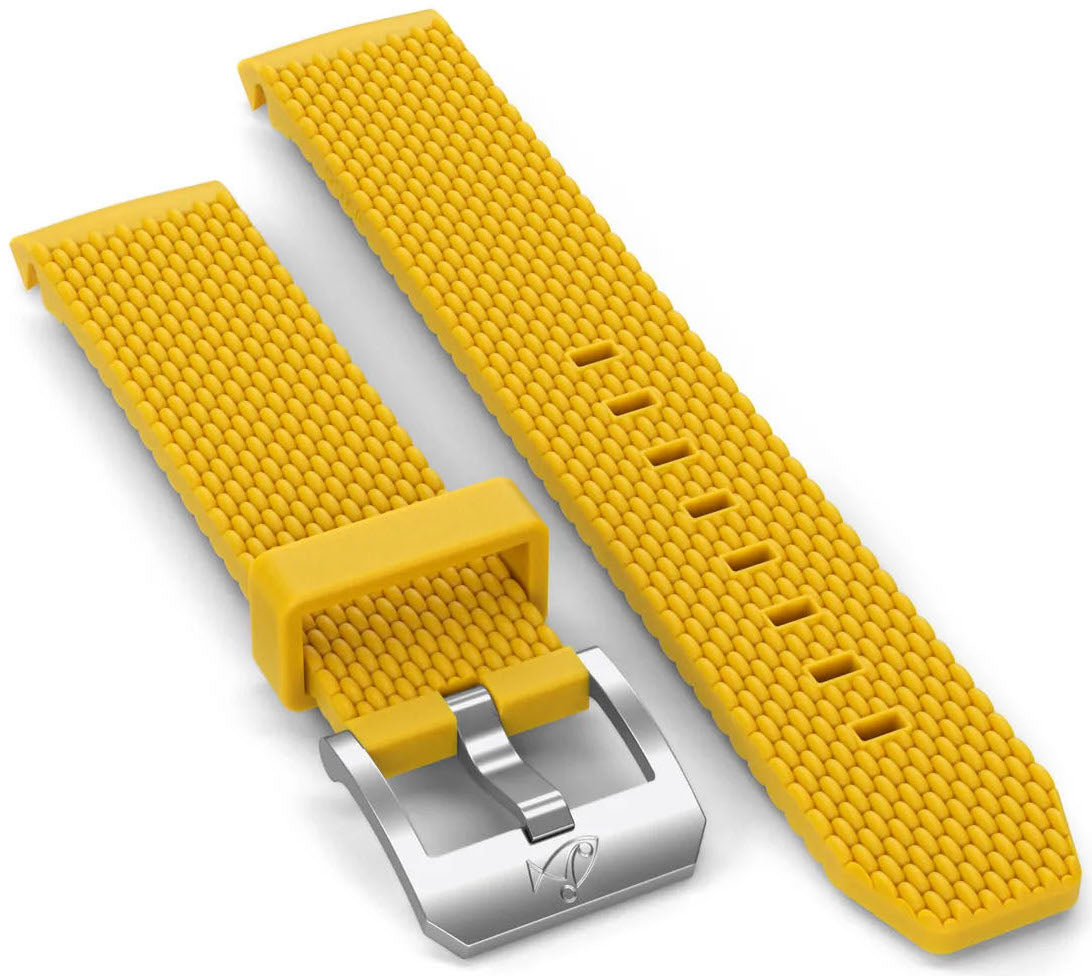 Doxa Strap SUB 200 C-GRAPH Rubber Yellow With Buckle - Yellow