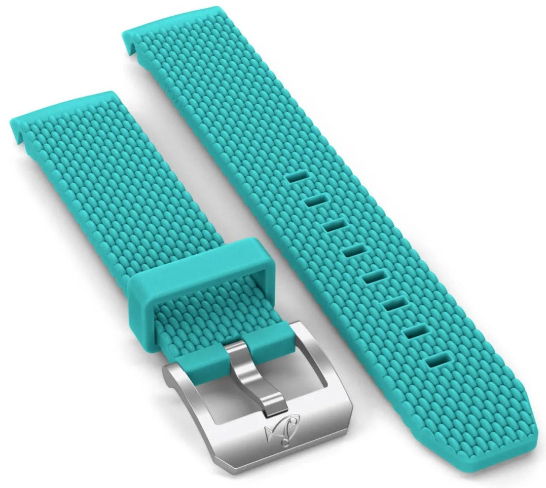 Doxa Strap SUB 200 C-GRAPH Rubber Turquoise With Buckle - Turquoise