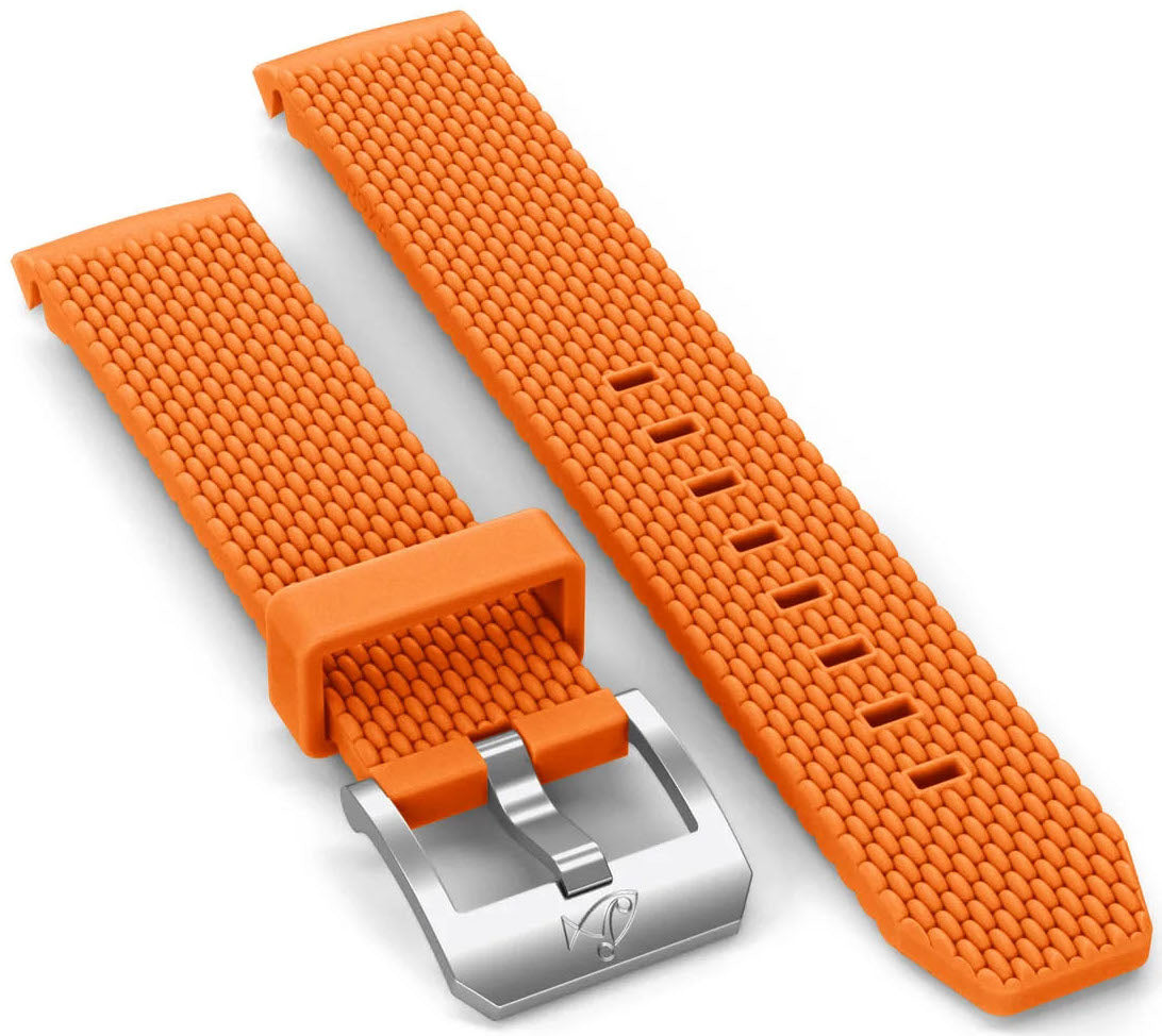 Doxa Strap SUB 200 C-GRAPH Rubber Orange With Buckle - Orange