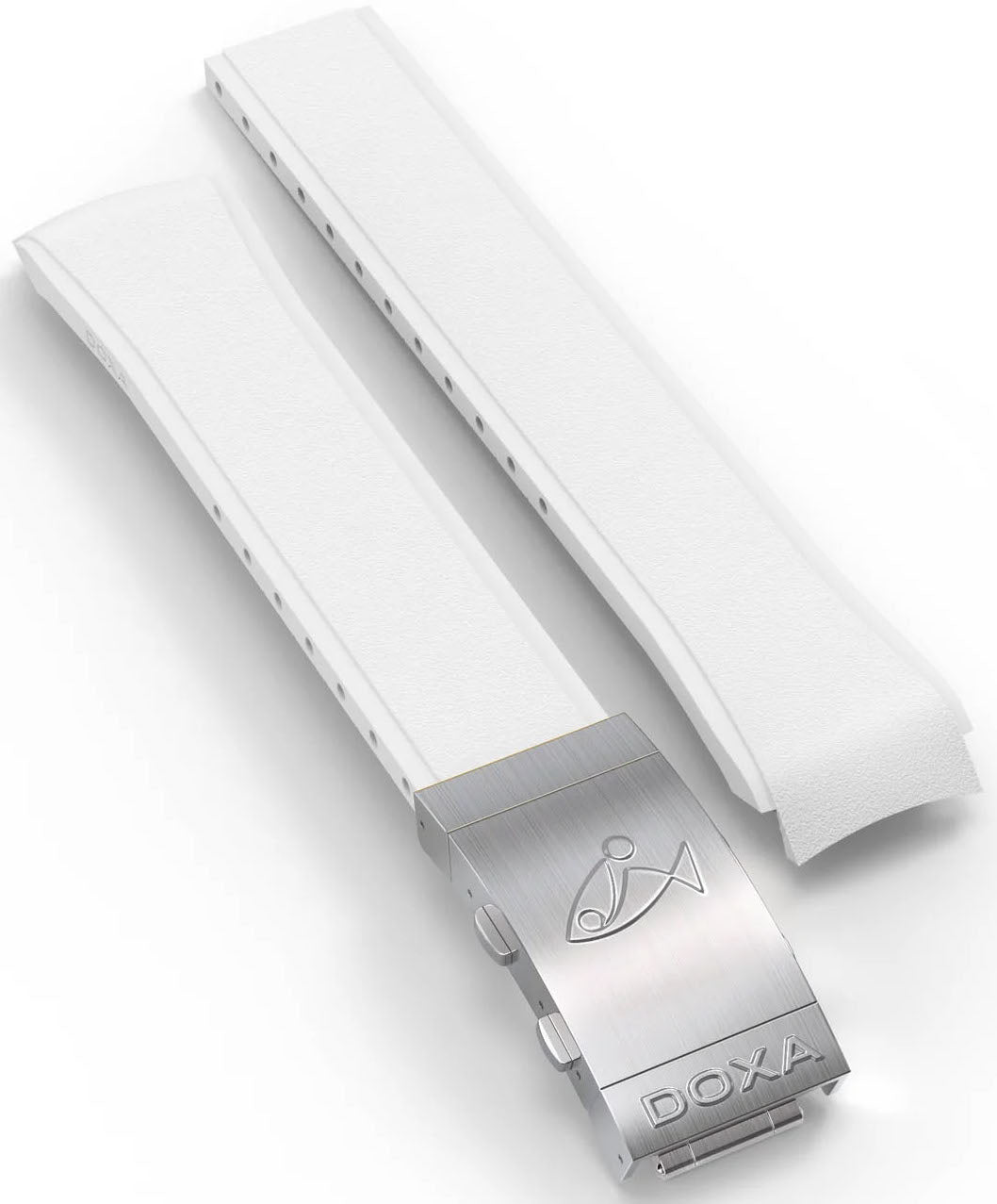 Doxa Strap SUB 300 Rubber White With Folding Clasp - White